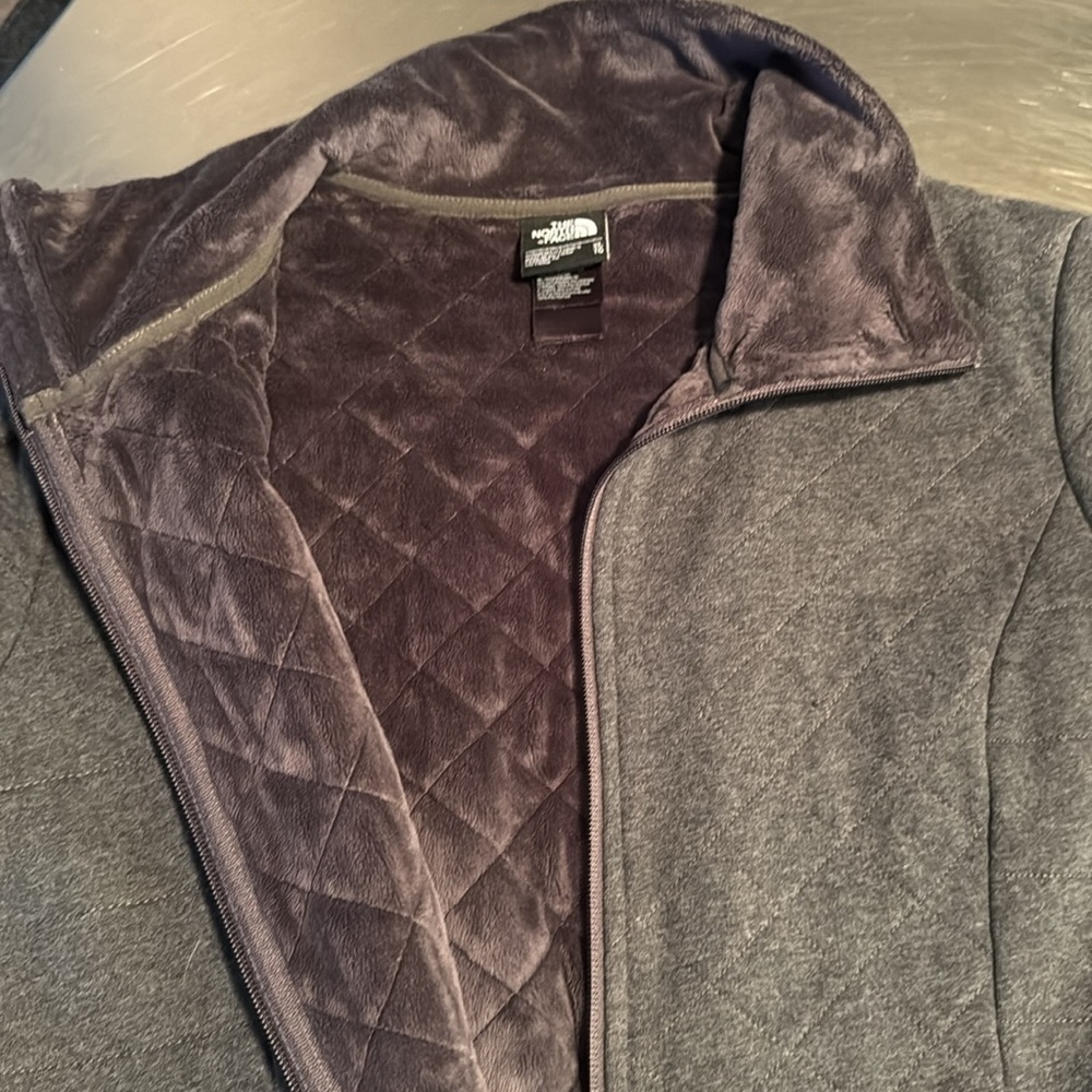 The North Face Charcoal Caraluna Fleece Jacket-XL - Picture 5 of 8